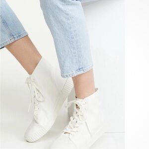 Vince Women's White High-Top Canvas Sneakers